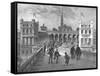 Hungerford Market from the Bridge, 1850-null-Framed Stretched Canvas