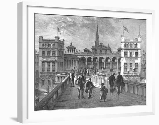 Hungerford Market from the Bridge, 1850-null-Framed Giclee Print