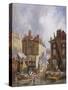 Hungerford Market, Westminster, London, C1810-George Shepheard-Stretched Canvas