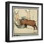 Hungry Peter as a Growing Piglet Drinking from a Bowl-Cecil Aldin-Framed Art Print