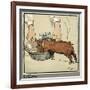 Hungry Peter as a Growing Piglet Drinking from a Bowl-Cecil Aldin-Framed Art Print