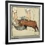 Hungry Peter as a Growing Piglet Drinking from a Bowl-Cecil Aldin-Framed Art Print