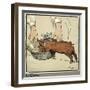 Hungry Peter as a Growing Piglet Drinking from a Bowl-Cecil Aldin-Framed Art Print