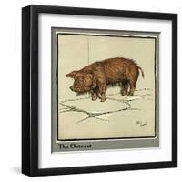 Hungry Peter as a Piglet Looking for Food-Cecil Aldin-Framed Art Print