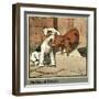 Hungry Peter as a Piglet Makes Friends with a Dog-Cecil Aldin-Framed Art Print