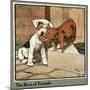 Hungry Peter as a Piglet Makes Friends with a Dog-Cecil Aldin-Mounted Art Print