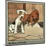 Hungry Peter as a Piglet Makes Friends with a Dog-Cecil Aldin-Mounted Art Print