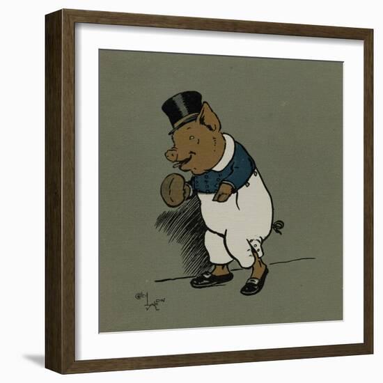 Hungry Peter Dressed as Fat Boy in Pickwick-Cecil Aldin-Framed Art Print