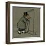 Hungry Peter the Pig Arrives at Tabitha's for Tea-Cecil Aldin-Framed Art Print