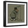 Hungry Peter the Pig Arrives at Tabitha's for Tea-Cecil Aldin-Framed Art Print