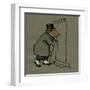 Hungry Peter the Pig Arrives at Tabitha's for Tea-Cecil Aldin-Framed Art Print