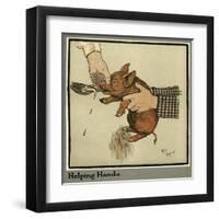 Hungry Peter the Pig, as a Young Piglet-Cecil Aldin-Framed Art Print