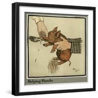 Hungry Peter the Pig, as a Young Piglet-Cecil Aldin-Framed Art Print