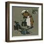 Hungry Peter the Pig Cooks for a Party-Cecil Aldin-Framed Art Print