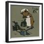 Hungry Peter the Pig Cooks for a Party-Cecil Aldin-Framed Art Print