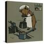 Hungry Peter the Pig Cooks for a Party-Cecil Aldin-Stretched Canvas
