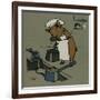 Hungry Peter the Pig Cooks for a Party-Cecil Aldin-Framed Art Print