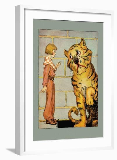 Hungry Tiger and Little Prince-John R. Neill-Framed Art Print