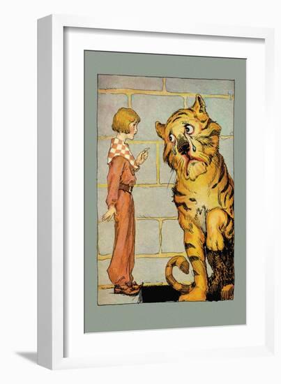 Hungry Tiger and Little Prince-John R. Neill-Framed Art Print