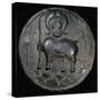 Hunnic silver plaque of a yak, 1st century. Artist: Unknown-Unknown-Stretched Canvas