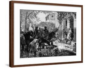 Huns Pillaging Villa-null-Framed Giclee Print