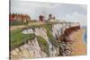 Hunstanton, the Cliffs and Lighthouse-Alfred Robert Quinton-Stretched Canvas