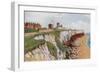 Hunstanton, the Cliffs and Lighthouse-Alfred Robert Quinton-Framed Giclee Print