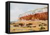 Hunstanton, the Cliffs and Rocks-Alfred Robert Quinton-Framed Stretched Canvas