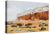 Hunstanton, the Cliffs and Rocks-Alfred Robert Quinton-Stretched Canvas