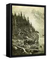 Hunt Austria Deer 1891-null-Framed Stretched Canvas