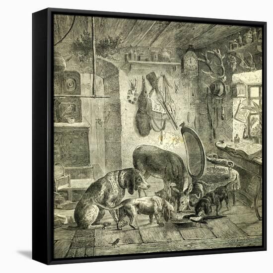 Hunt Austria Dogs 1891-null-Framed Stretched Canvas