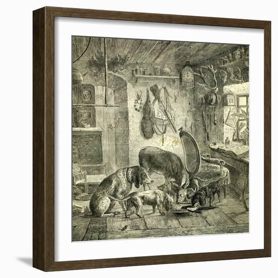 Hunt Austria Dogs 1891-null-Framed Giclee Print