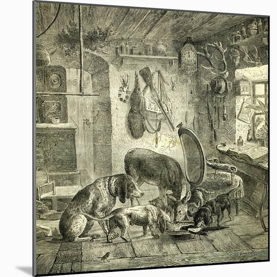 Hunt Austria Dogs 1891-null-Mounted Giclee Print