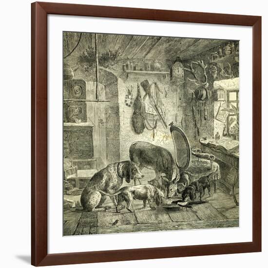 Hunt Austria Dogs 1891-null-Framed Giclee Print