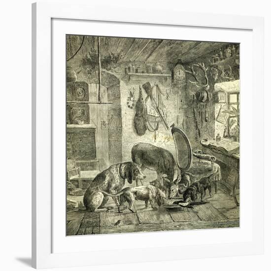 Hunt Austria Dogs 1891-null-Framed Giclee Print