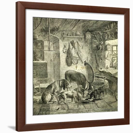 Hunt Austria Dogs 1891-null-Framed Giclee Print