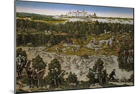 Hunt in Honour of Emperor Ferdinand I at Torgau Castle-Lucas Cranach the Elder-Mounted Giclee Print