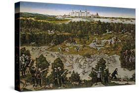 Hunt in Honour of Emperor Ferdinand I at Torgau Castle-Lucas Cranach the Elder-Stretched Canvas