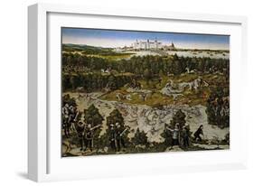 Hunt in Honour of Ferdinand I at the Castle of Torgau, 1545-Lucas Cranach the Elder-Framed Giclee Print