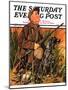 "Hunter and Dog in Field," Saturday Evening Post Cover, November 9, 1935-J.F. Kernan-Mounted Giclee Print