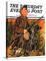 "Hunter and Dog in Field," Saturday Evening Post Cover, November 9, 1935-J.F. Kernan-Stretched Canvas