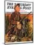 "Hunter and Dog in Field," Saturday Evening Post Cover, November 9, 1935-J.F. Kernan-Mounted Giclee Print