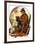 "Hunter and Spaniel,"November 3, 1928-J.F. Kernan-Framed Giclee Print