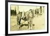 Hunter and Wolf, Yacolt, WA, Circa 1913-null-Framed Giclee Print