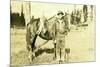 Hunter and Wolf, Yacolt, WA, Circa 1913-null-Mounted Giclee Print