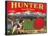 Hunter Apple Label - Wenatchee, WA-Lantern Press-Stretched Canvas
