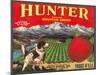 Hunter Apple Label - Wenatchee, WA-Lantern Press-Mounted Art Print