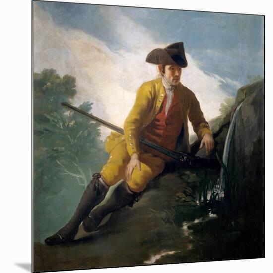 Hunter beside a Spring, 1786-1787-Francisco de Goya-Mounted Giclee Print