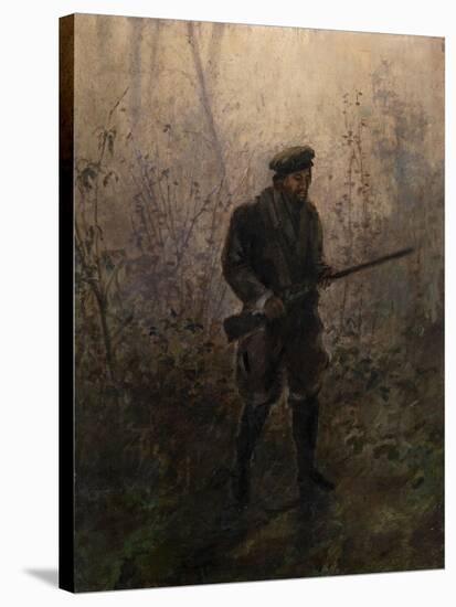 Hunter in the Forest-Ivan Pavlovich Pokhitonov-Stretched Canvas
