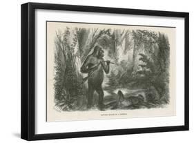 Hunter Killed by Gorilla-null-Framed Giclee Print